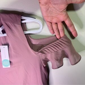 Stitch Fix Q&A Nonnie Cold Shoulder Blouse Top Purple Large